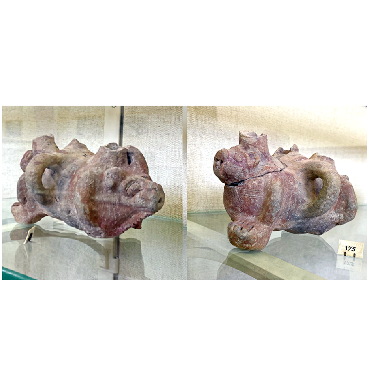 כלי זואומורפי עם 2 יציאות (2 פנים) מבית שאן